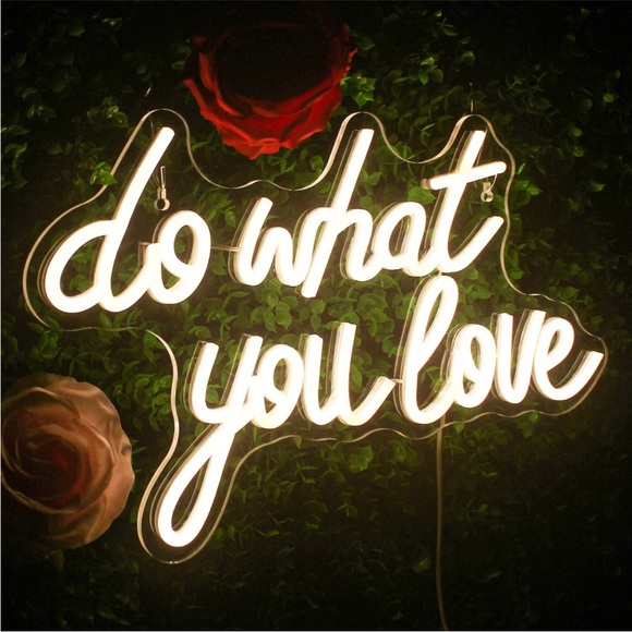 Do What You Love White Neon Light LED Sign Dorm College Teen Kids Room Wall Art - Picture 5 of 5